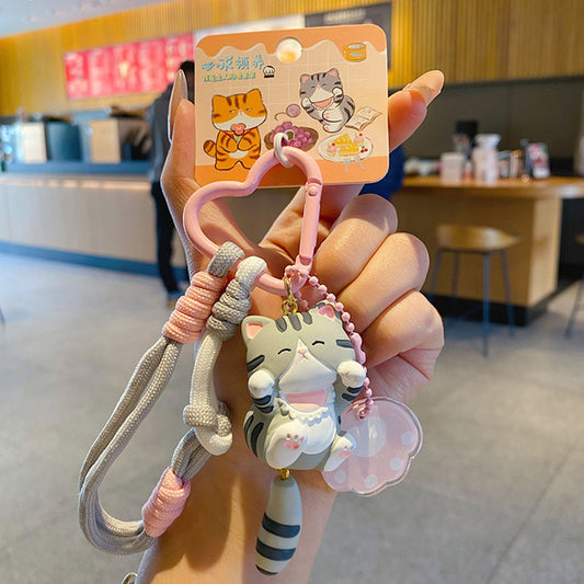 Cute Cat Keychain and Bag Pendant – Cheese Cat Style