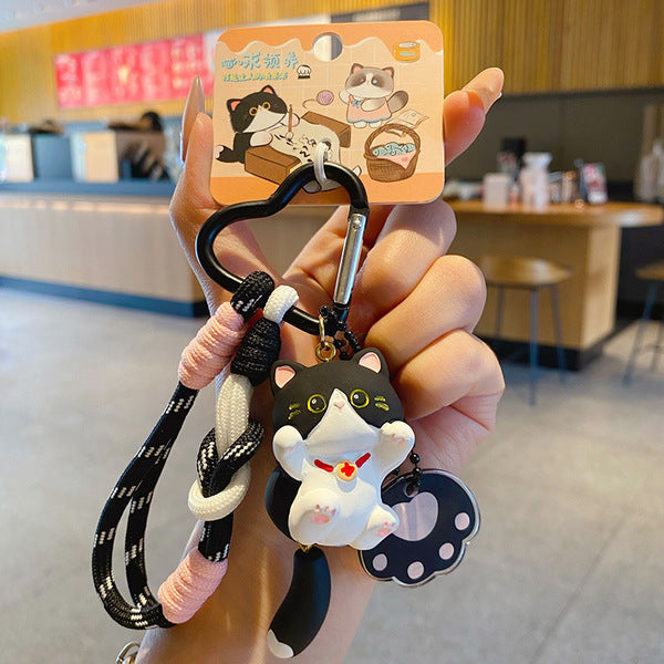Cute Cat Keychain and Bag Pendant – Cheese Cat Style