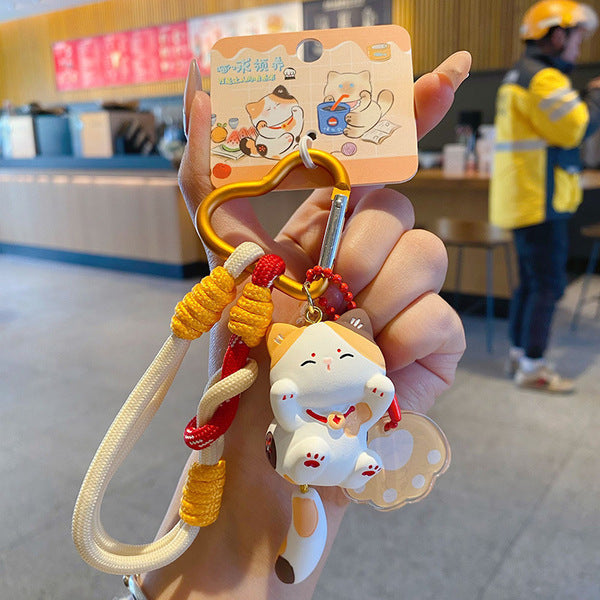Cute Cat Keychain and Bag Pendant – Cheese Cat Style