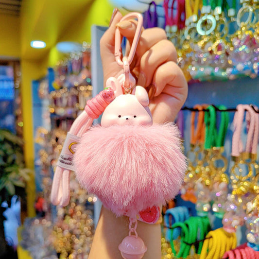 Adorable Bear, Bunny & Duck Plush Keychain Charm