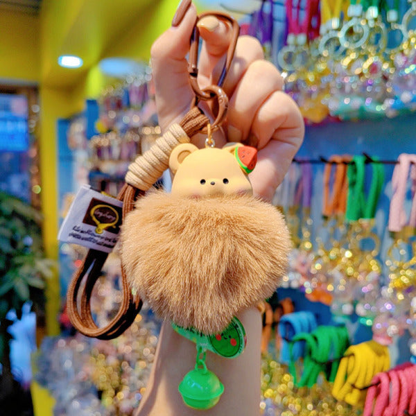 Adorable Bear, Bunny & Duck Plush Keychain Charm