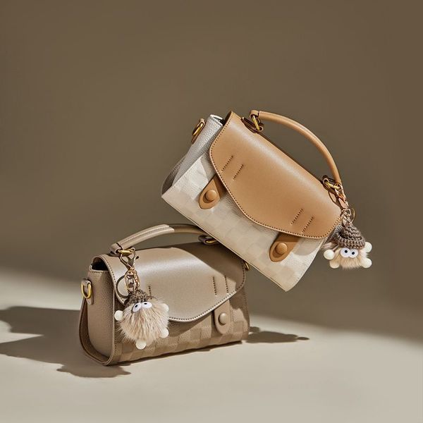 Light Premium Crossbody & Shoulder Bag with Cute Keychain Charm