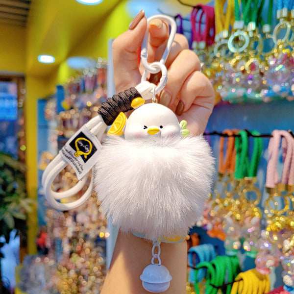 Adorable Bear, Bunny & Duck Plush Keychain Charm