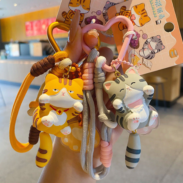 Cute Cat Keychain and Bag Pendant – Cheese Cat Style