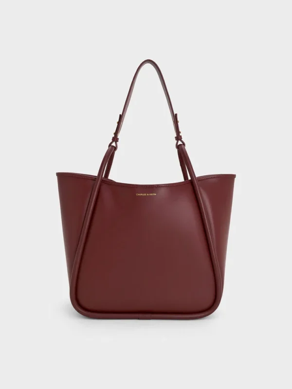 Lyla Tubular Slouchy Tote Bag - Mulberry Plum