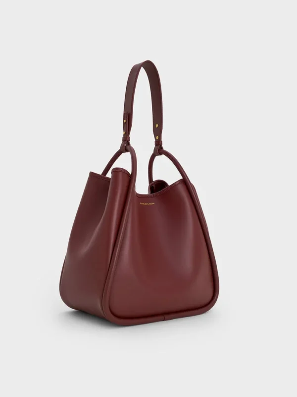 Lyla Tubular Slouchy Tote Bag - Mulberry Plum - Image 2