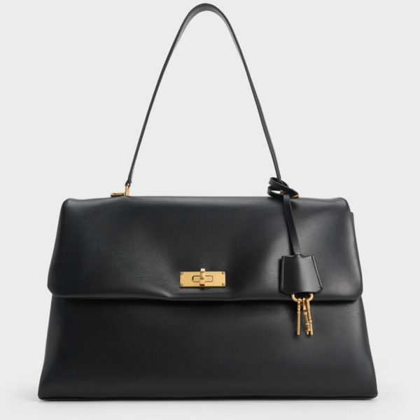 Kerry Top Handle Satchel Bag - Black