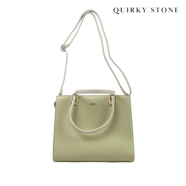 Elegant Two-Tone Handbag – Timeless Style & Versatility -Soft Green