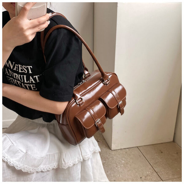 Trendy Shoulder Bag for Women - Brown - Image 2