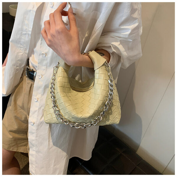 Trendy Woven Bags for Women Handbag and Crossbody - Light Green - Image 2
